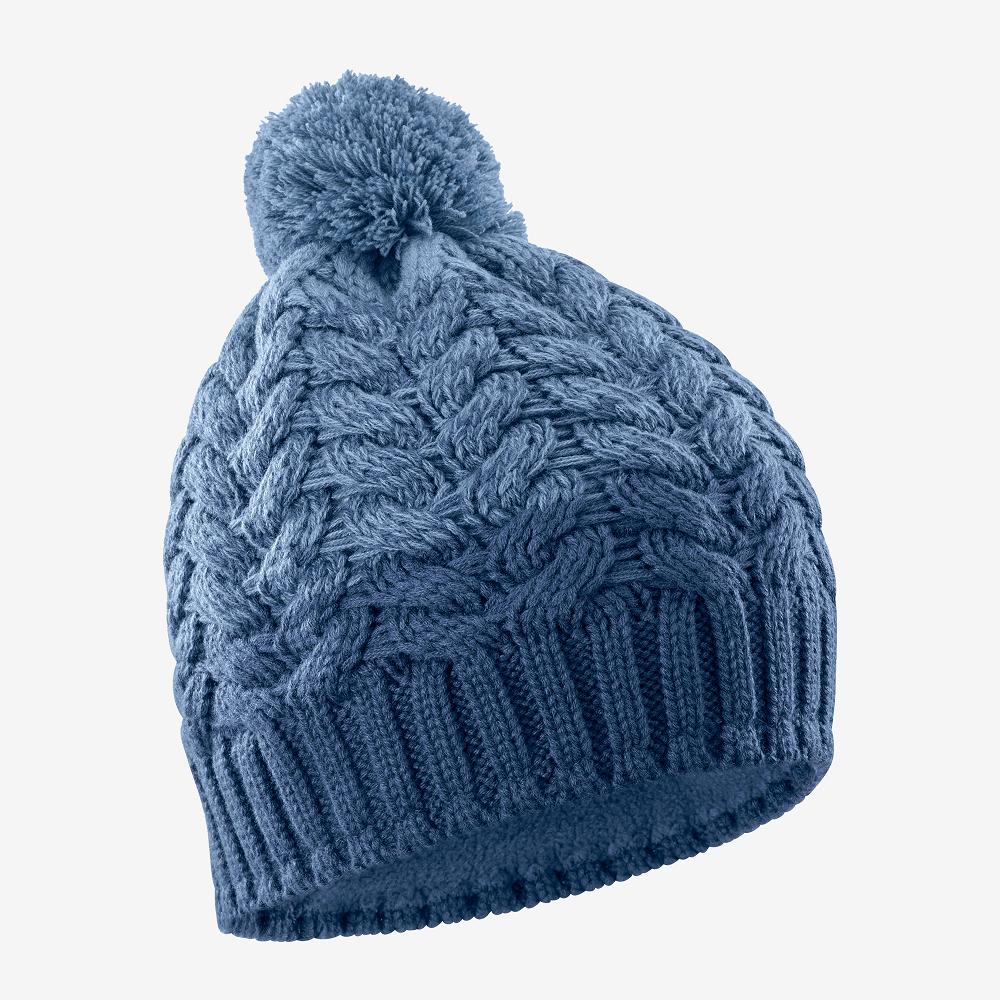 Bonnets Salomon Homme Bleu - Salomon POLY - France (2176-YNPFM)